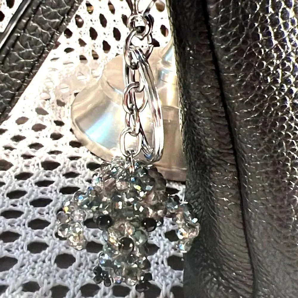 Crystal Bead Dog Keychain/Purse Charm - New Without Tags